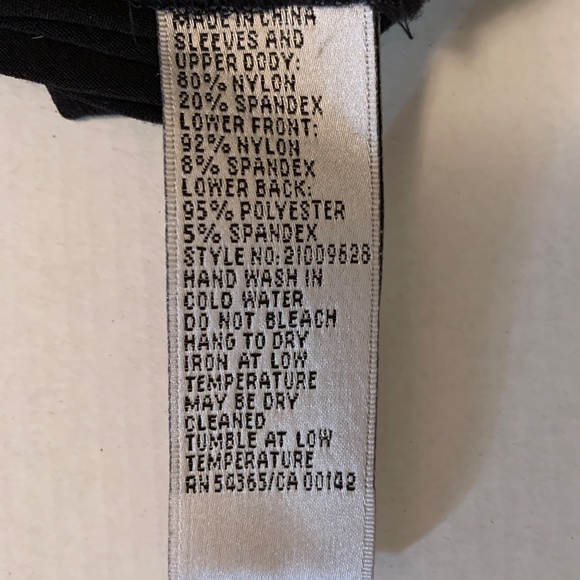 Trendy Black Mesh Long Sleeve Top- Size S - Picture 8 of 8